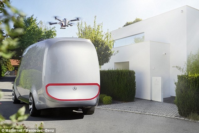 “有了电子驾驶系统的辅助，Vision Van不单不会排放任何尾气，还可以静悄悄地移动，这两大优势意味着它可以在城市中道路交通限制的时候行驶，而在夜深人静的时刻，它也能在居民区内投递货物。这将给我们客户的客户提供崭新的智能服务。”奔驰Vision Van的项目主管Mornhinweg表示。.jpg